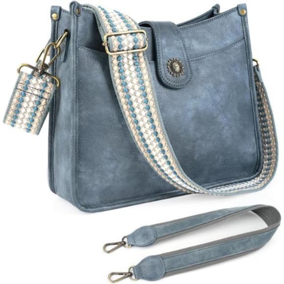 Bags Crossbody Bags Trendy Vegan Leather Blue Poshmark